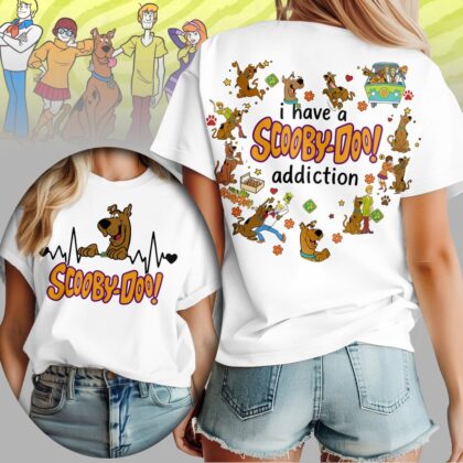 Scooby Doo All Over Print T-Shirt - 100% Spun Polyester
