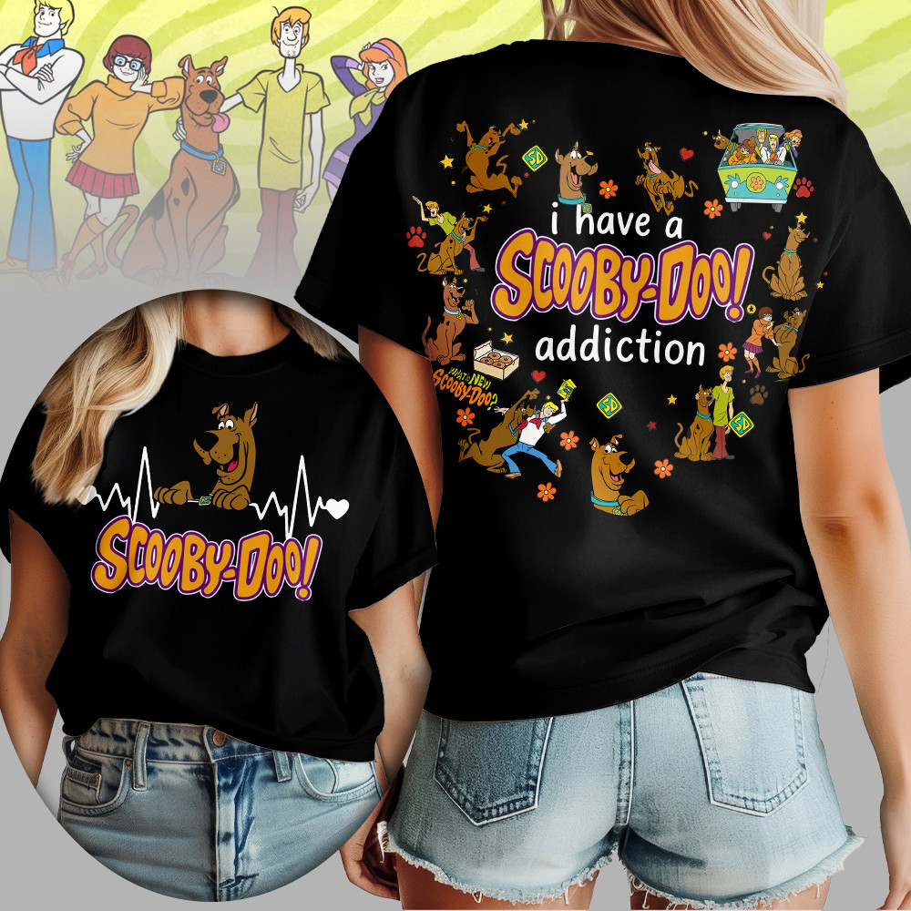 Scooby Doo All Over Print T-Shirt - 100% Spun Polyester - Image 2