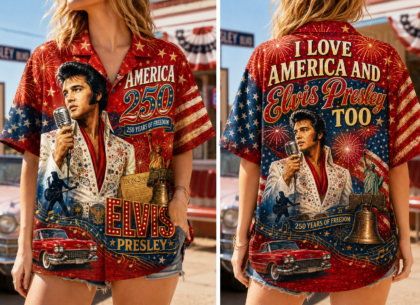 Elvis Presley 250 Years of Freedom Hawaiian Shirt for Men and Women