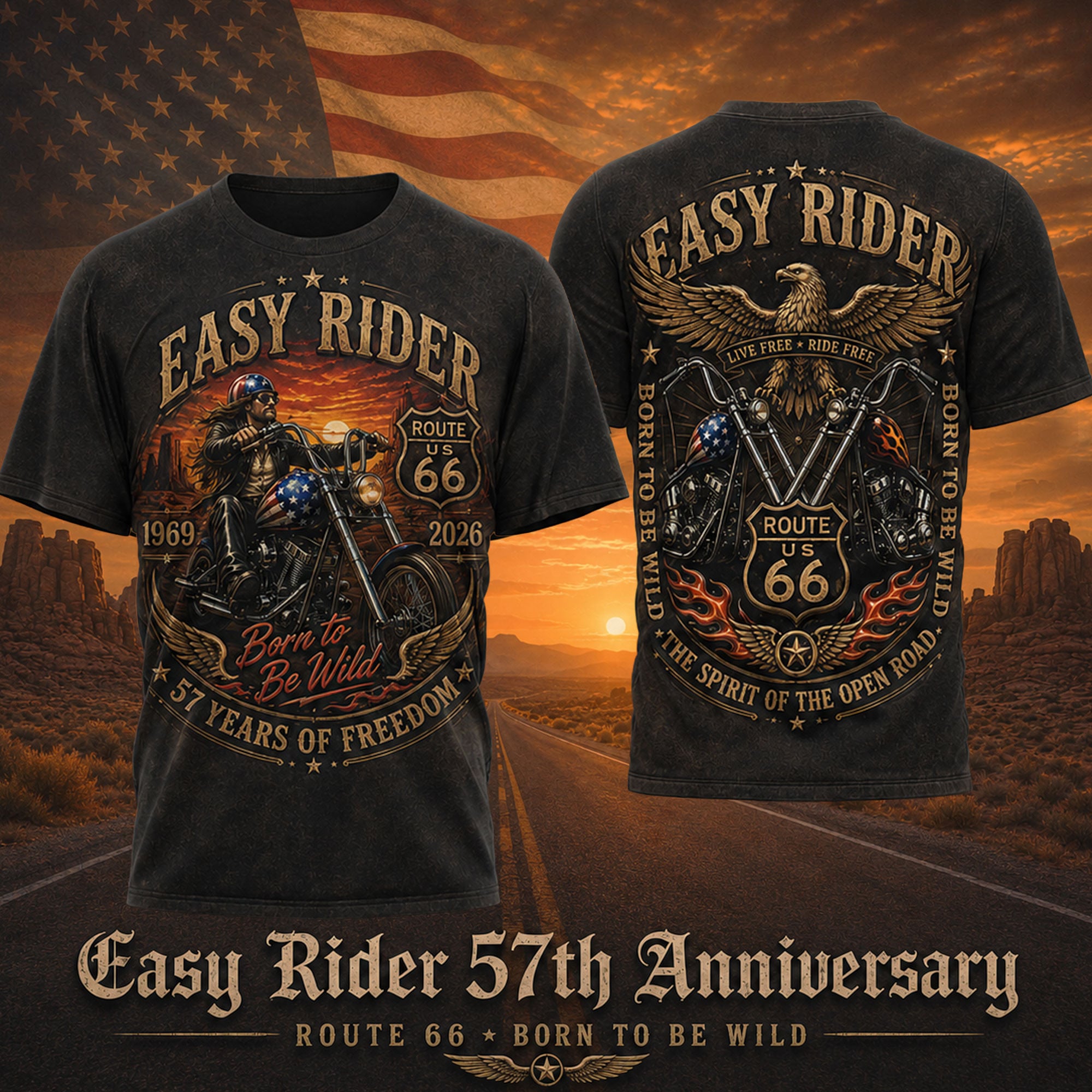 EZRD 3D T-Shirt - Premium Spun Polyester, All-Over Print