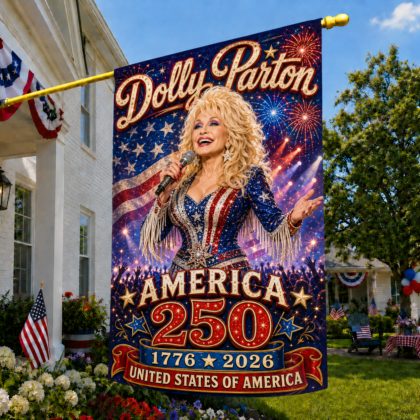 Dolly Parton 250 Years of Freedom Flag NY - Premium Canvas Print Double Sided