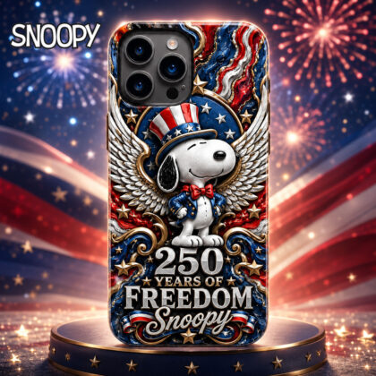 Snoopy 250 Years of Freedom Phone Case for iPhone Samsung
