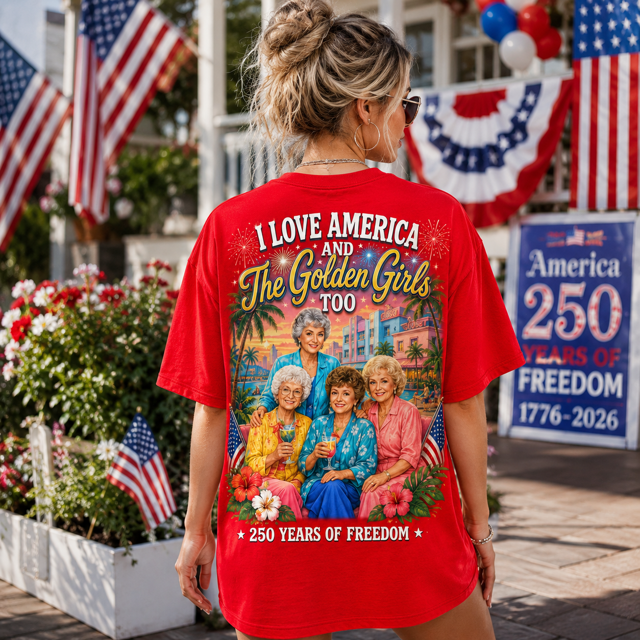 TGG 250 Years Of Freedom 3D All-Over Print T-Shirt, Polyester-Cotton Blend - Image 5