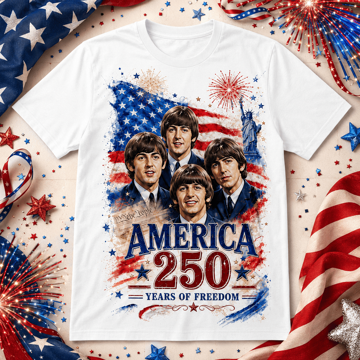 TBTL America 250 3D Shirt NY - Premium All-Over Print T-Shirt - Image 2