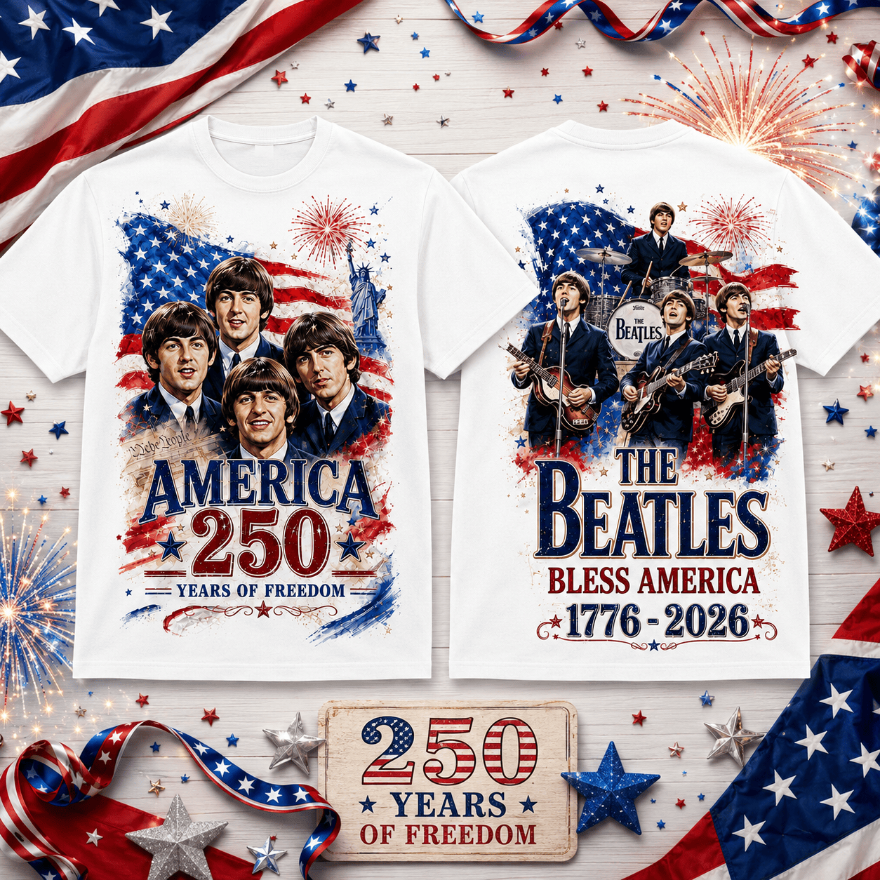 TBTL America 250 3D Shirt NY - Premium All-Over Print T-Shirt - Image 4
