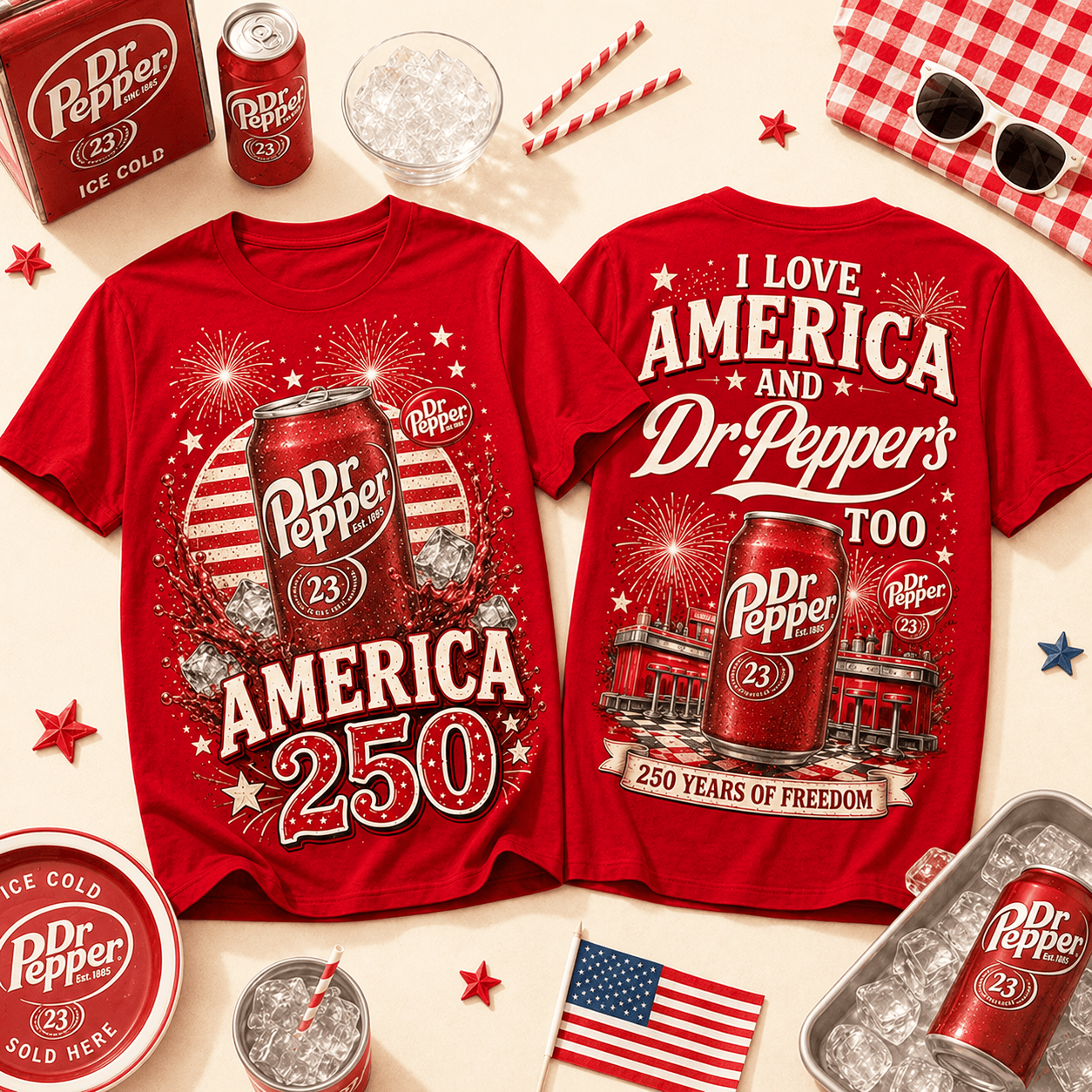 DPR 250 Years of Freedom All-Over Print T-Shirt