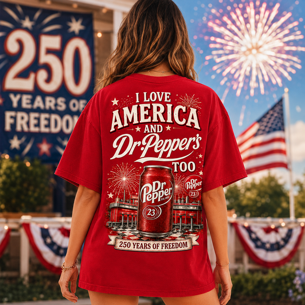 DPR 250 Years of Freedom All-Over Print T-Shirt - Image 5