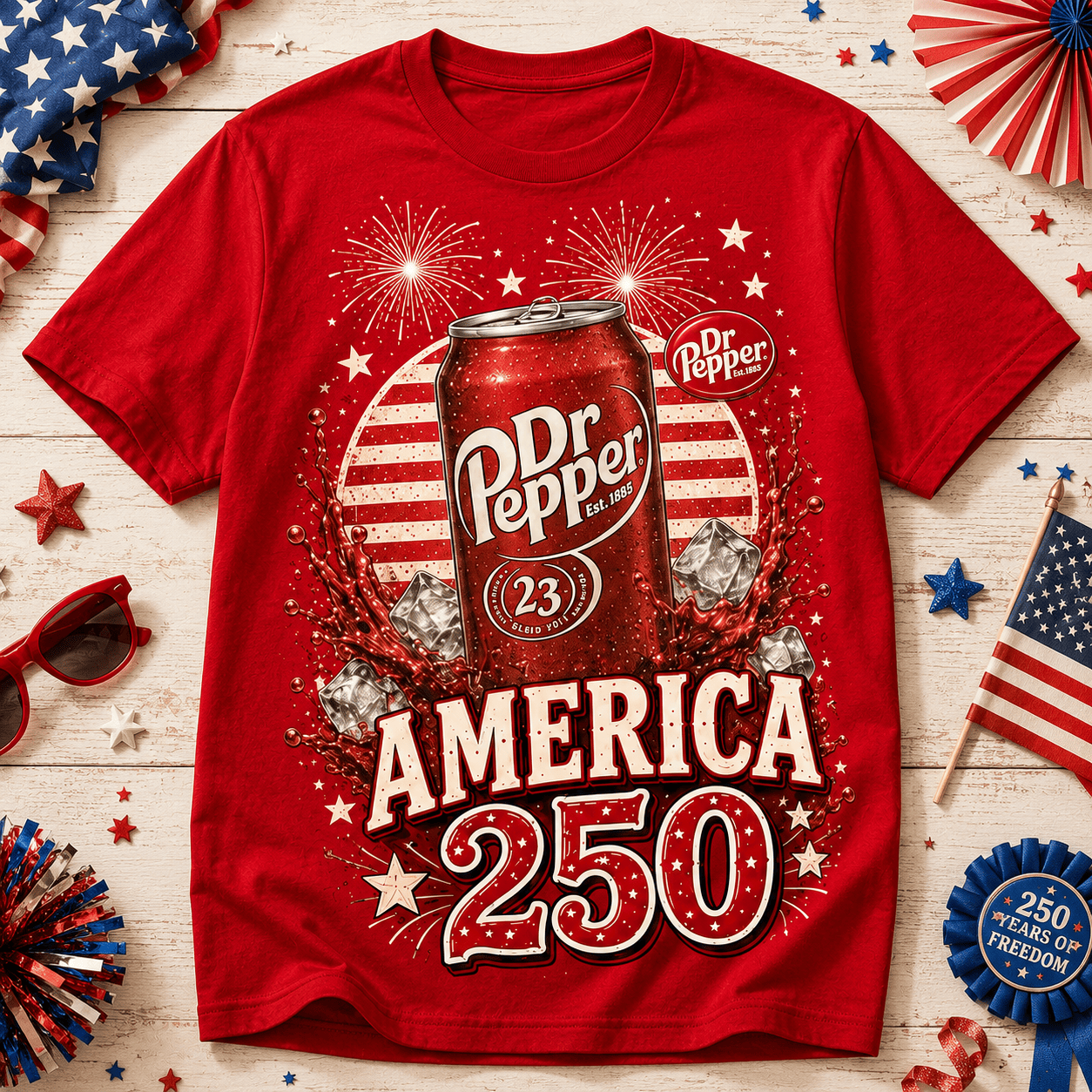 DPR 250 Years of Freedom All-Over Print T-Shirt - Image 2