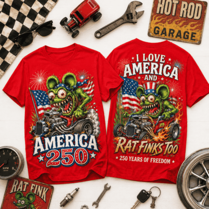 RFK 250 Years of Freedom 3D T-Shirt - All-Over Print, Polyester-Cotton Blend