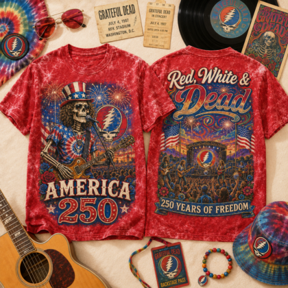 Grateful Dead America 250 3D T-Shirt - Premium Polyester Cotton Blend
