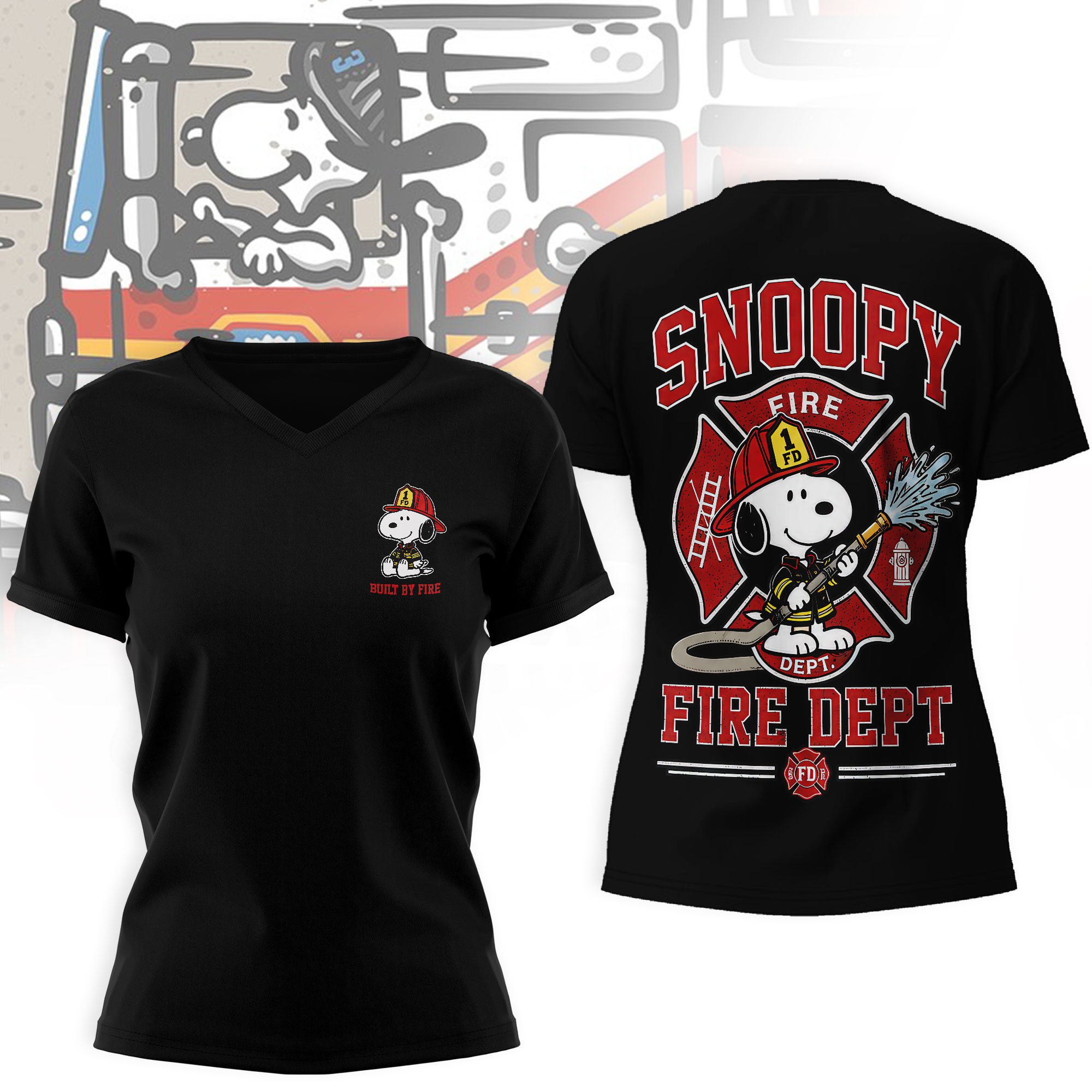 Snoopy All-Over Print T-Shirt – Premium Polyester-Cotton Blend - Image 14