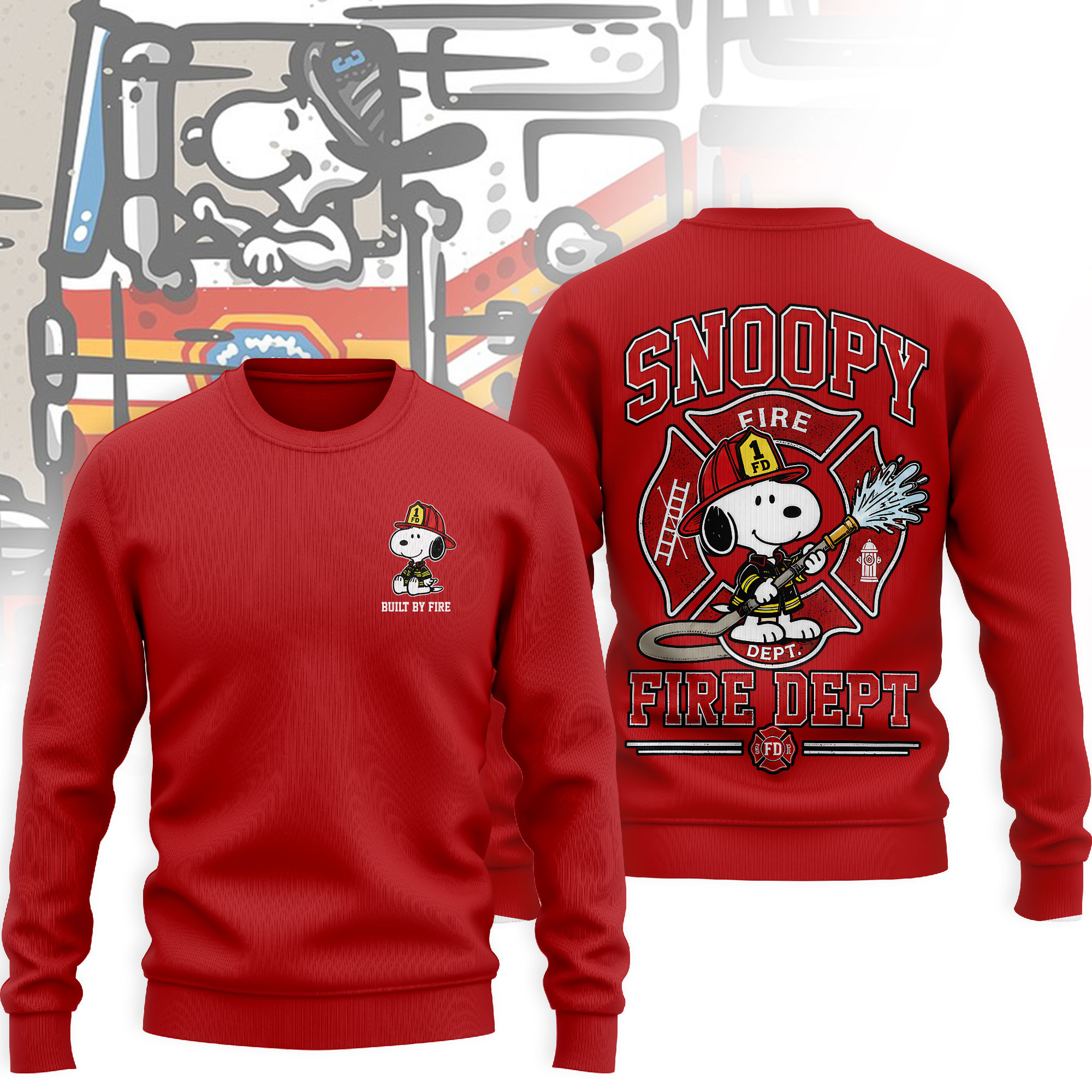Snoopy All-Over Print T-Shirt – Premium Polyester-Cotton Blend - Image 7