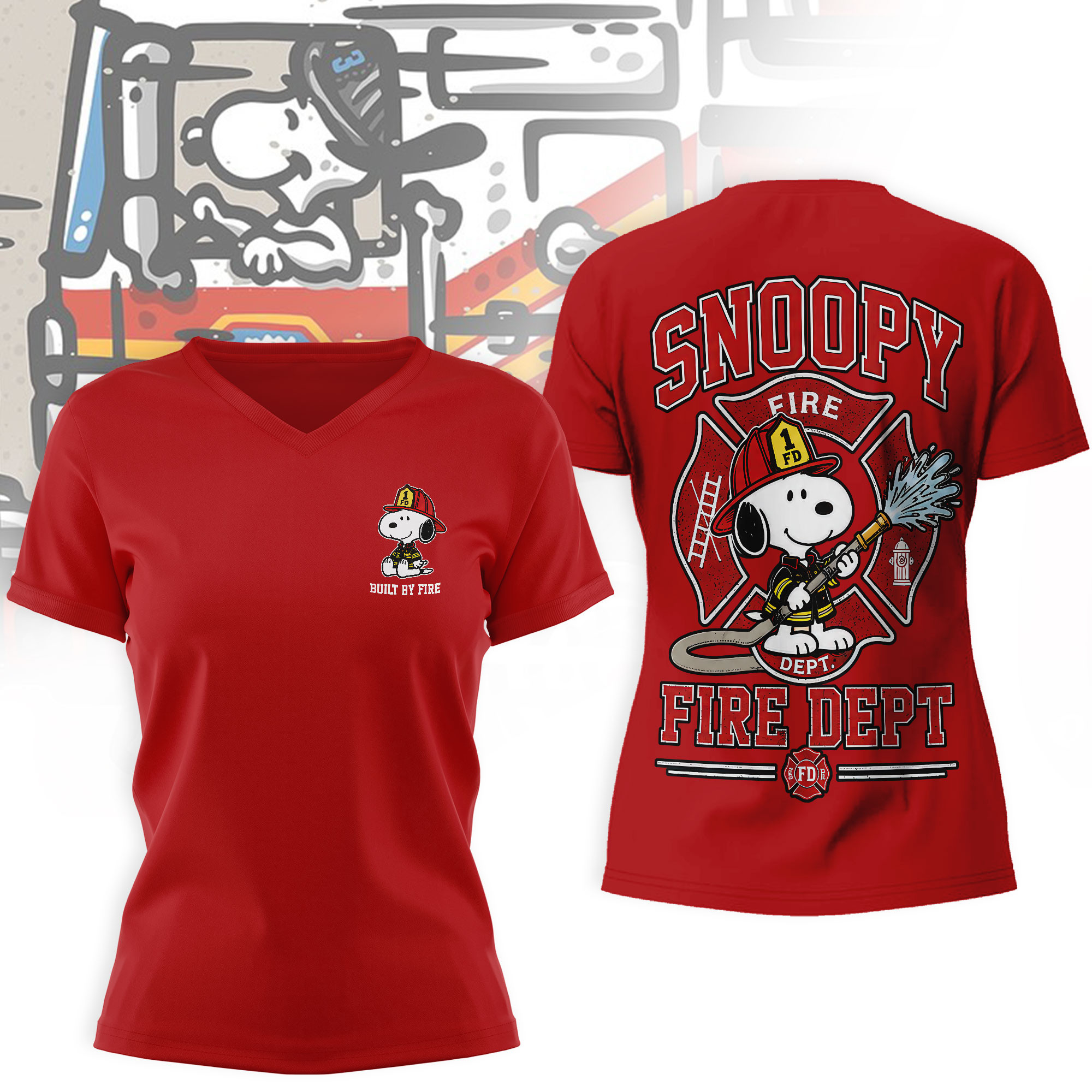 Snoopy All-Over Print T-Shirt – Premium Polyester-Cotton Blend - Image 4