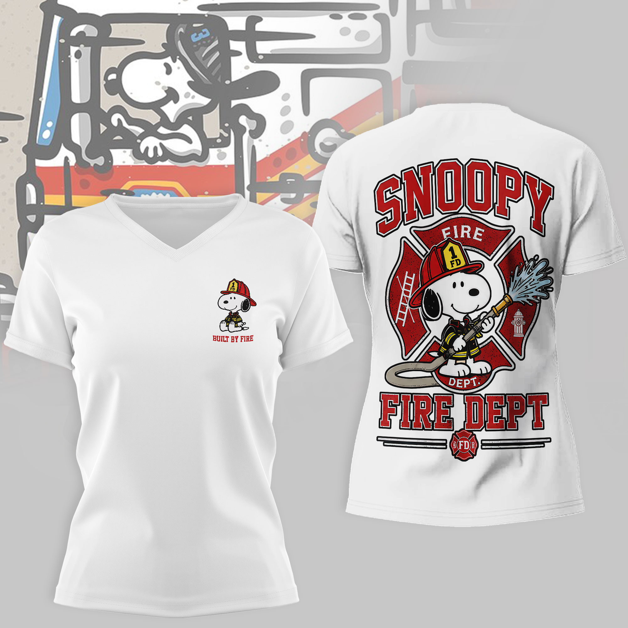 Snoopy All-Over Print T-Shirt – Premium Polyester-Cotton Blend - Image 9