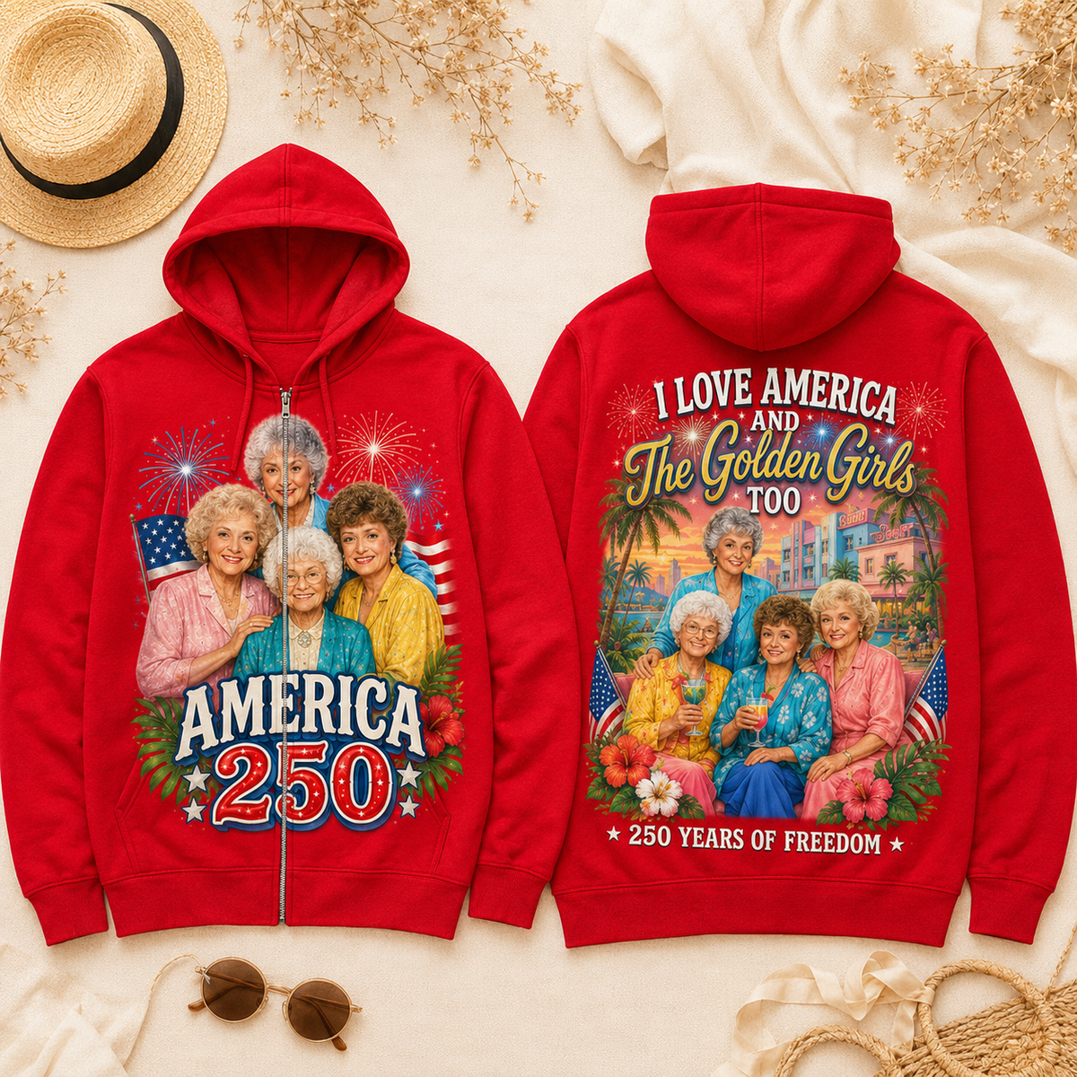 The Golden Girls Premium T-Shirt - 250 Years of Freedom Design, All-Over Print - Image 9