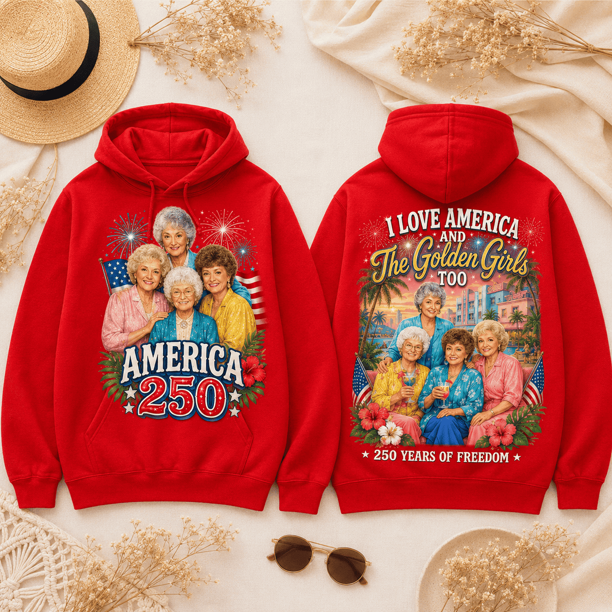 The Golden Girls Premium T-Shirt - 250 Years of Freedom Design, All-Over Print - Image 10