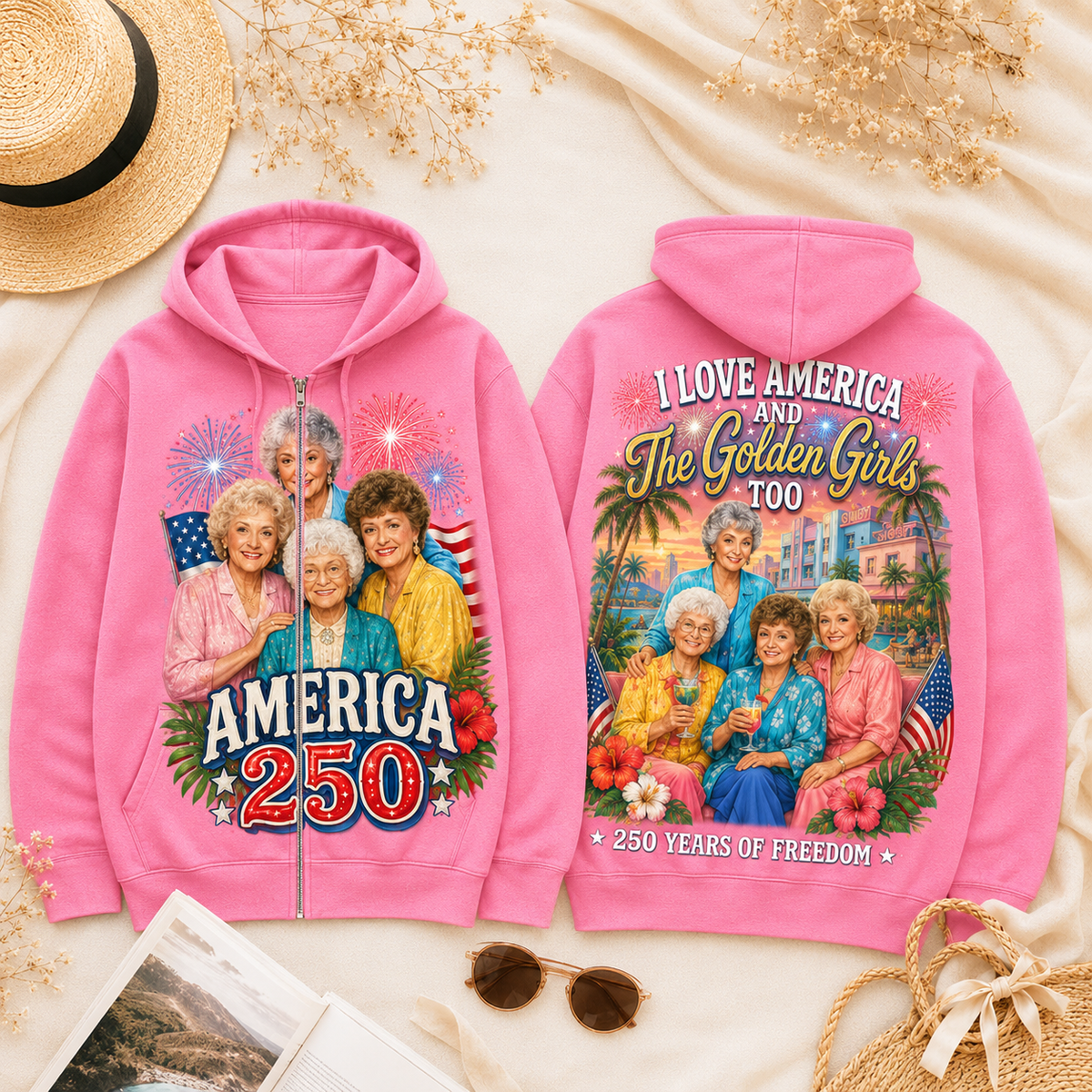 The Golden Girls Premium T-Shirt - 250 Years of Freedom Design, All-Over Print - Image 16