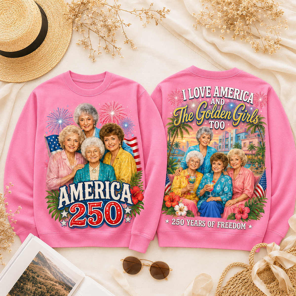 The Golden Girls Premium T-Shirt - 250 Years of Freedom Design, All-Over Print - Image 14