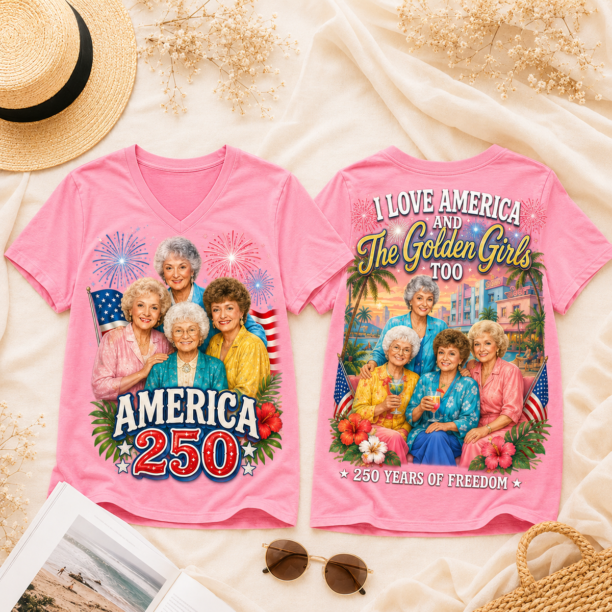 The Golden Girls Premium T-Shirt - 250 Years of Freedom Design, All-Over Print - Image 12