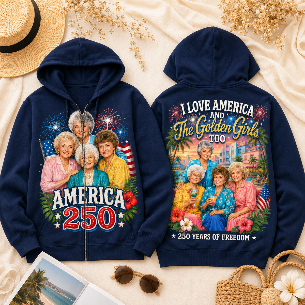 The Golden Girls Premium T-Shirt - 250 Years of Freedom Design, All-Over Print - Image 22