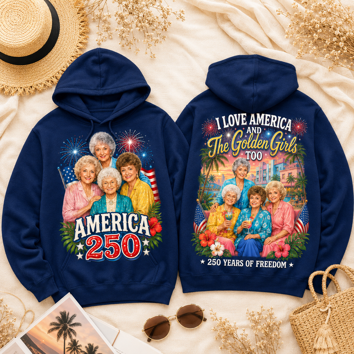 The Golden Girls Premium T-Shirt - 250 Years of Freedom Design, All-Over Print - Image 21