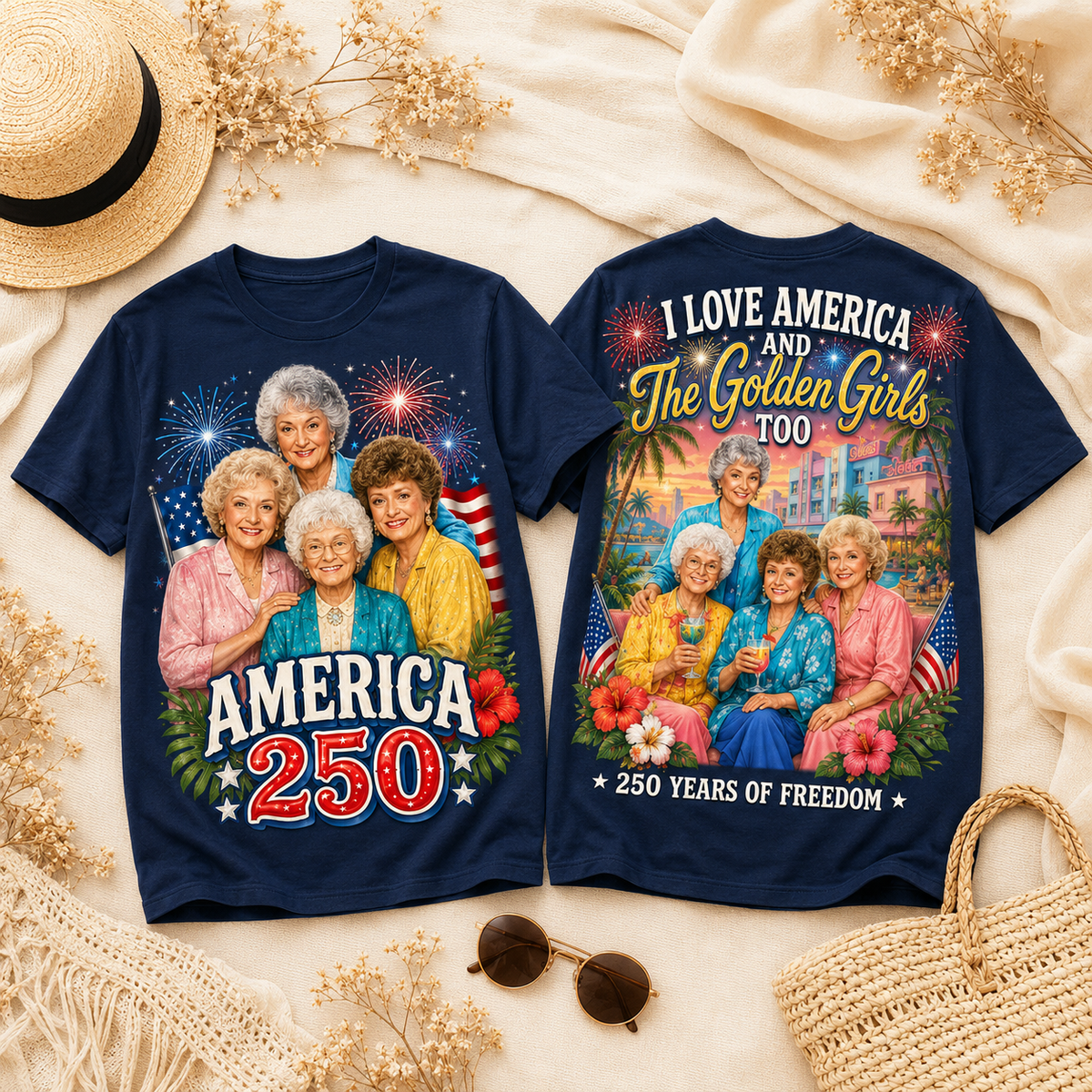 The Golden Girls Premium T-Shirt - 250 Years of Freedom Design, All-Over Print - Image 17