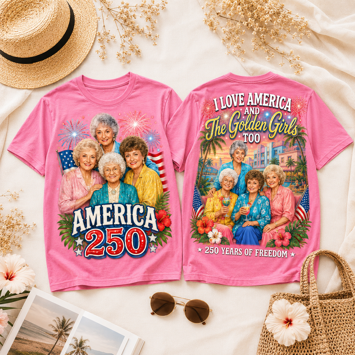 The Golden Girls Premium T-Shirt - 250 Years of Freedom Design, All-Over Print - Image 11