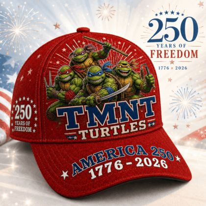 TMNT 250 Years of Freedom Classic Cap - Adjustable Snapback, Polyester