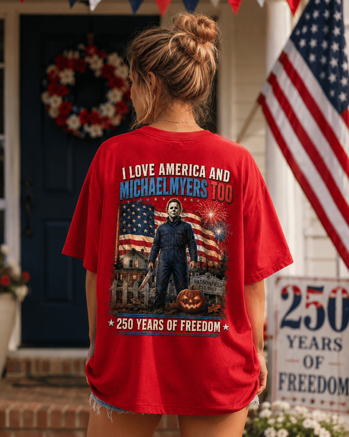 MCM 250 Years of Freedom All-Over Print T-Shirt - Image 5