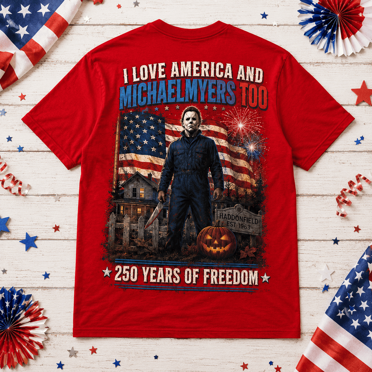 MCM 250 Years of Freedom All-Over Print T-Shirt - Image 3