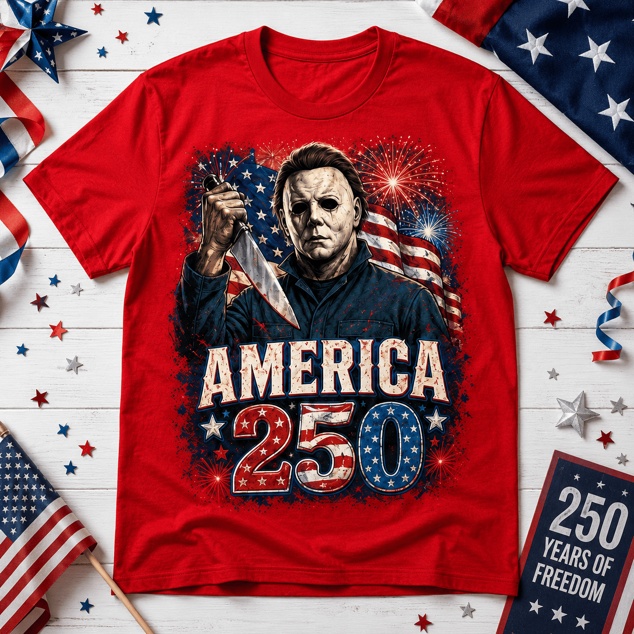 MCM 250 Years of Freedom All-Over Print T-Shirt - Image 2