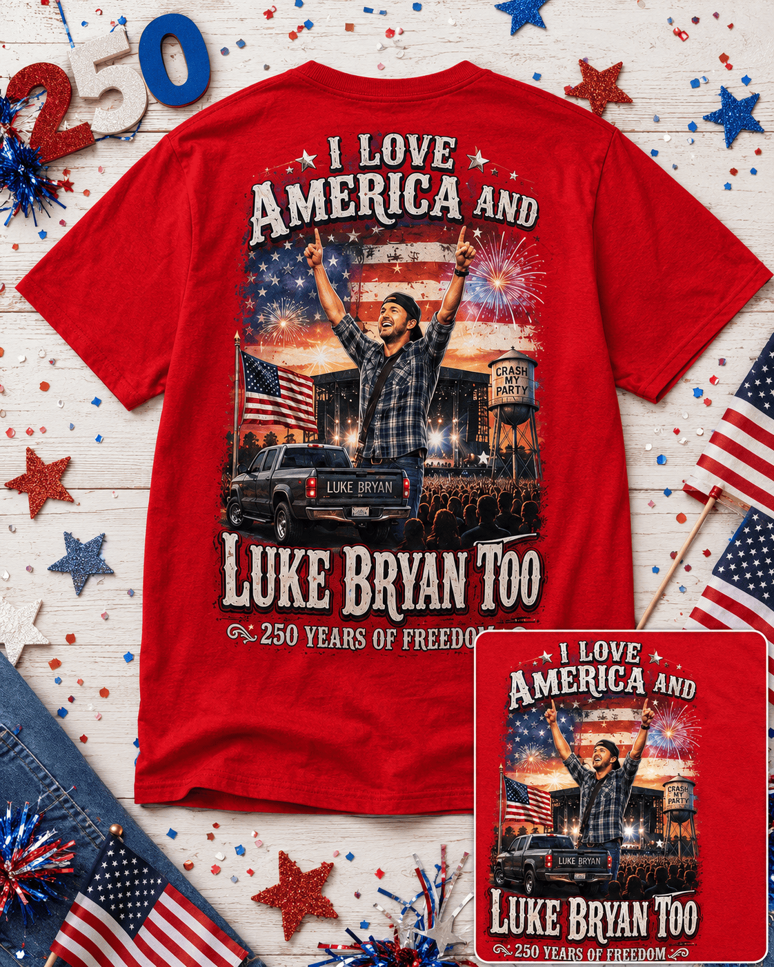 LBR 250 Years Of Freedom 3D All-Over Print T-Shirt - Image 3