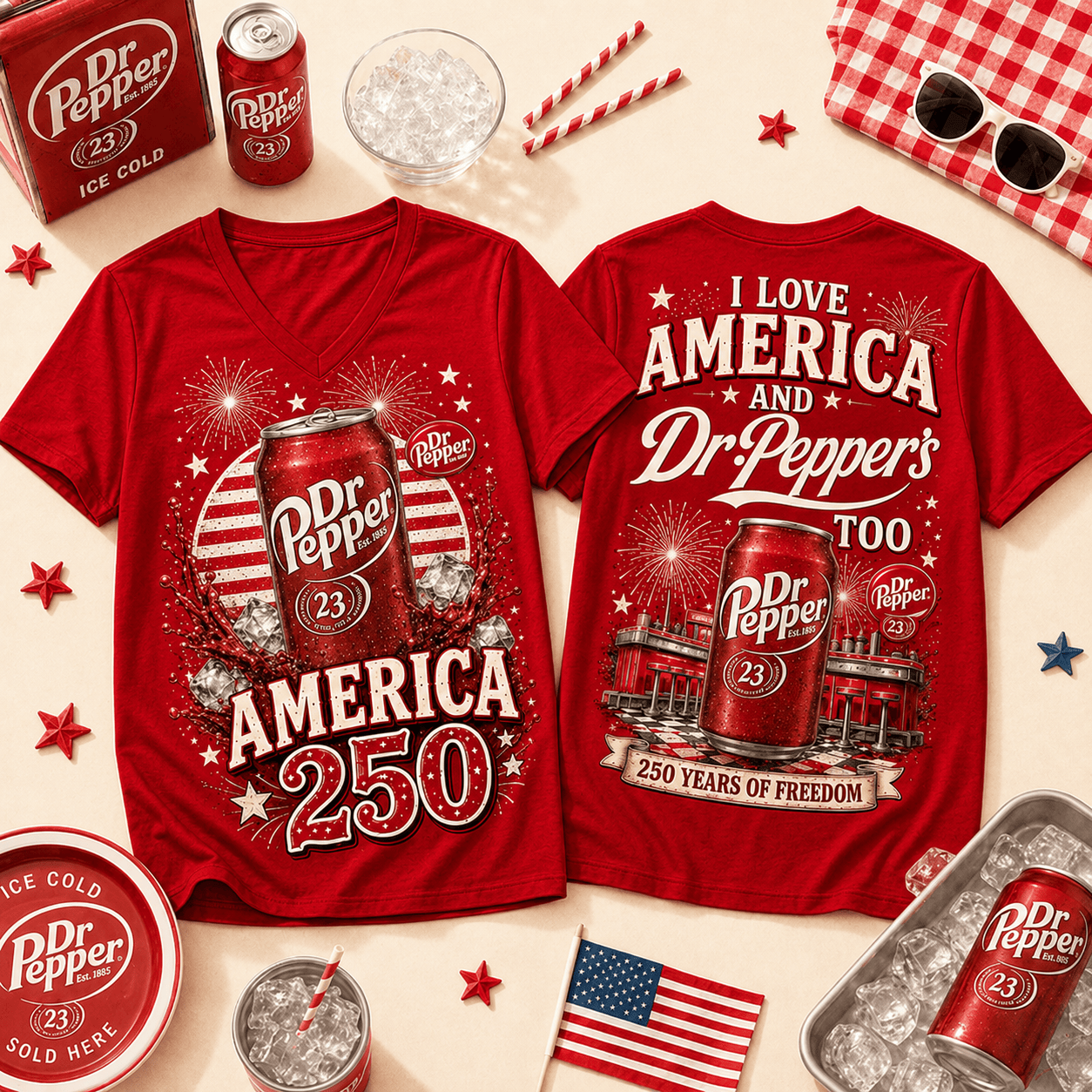 DPR 250 Years of Freedom All-Over Print T-Shirt - Image 6
