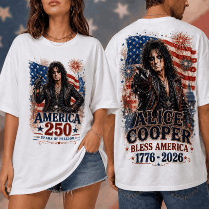 Alice Cooper America 250 3D T-Shirt - Premium Polyester Cotton Blend