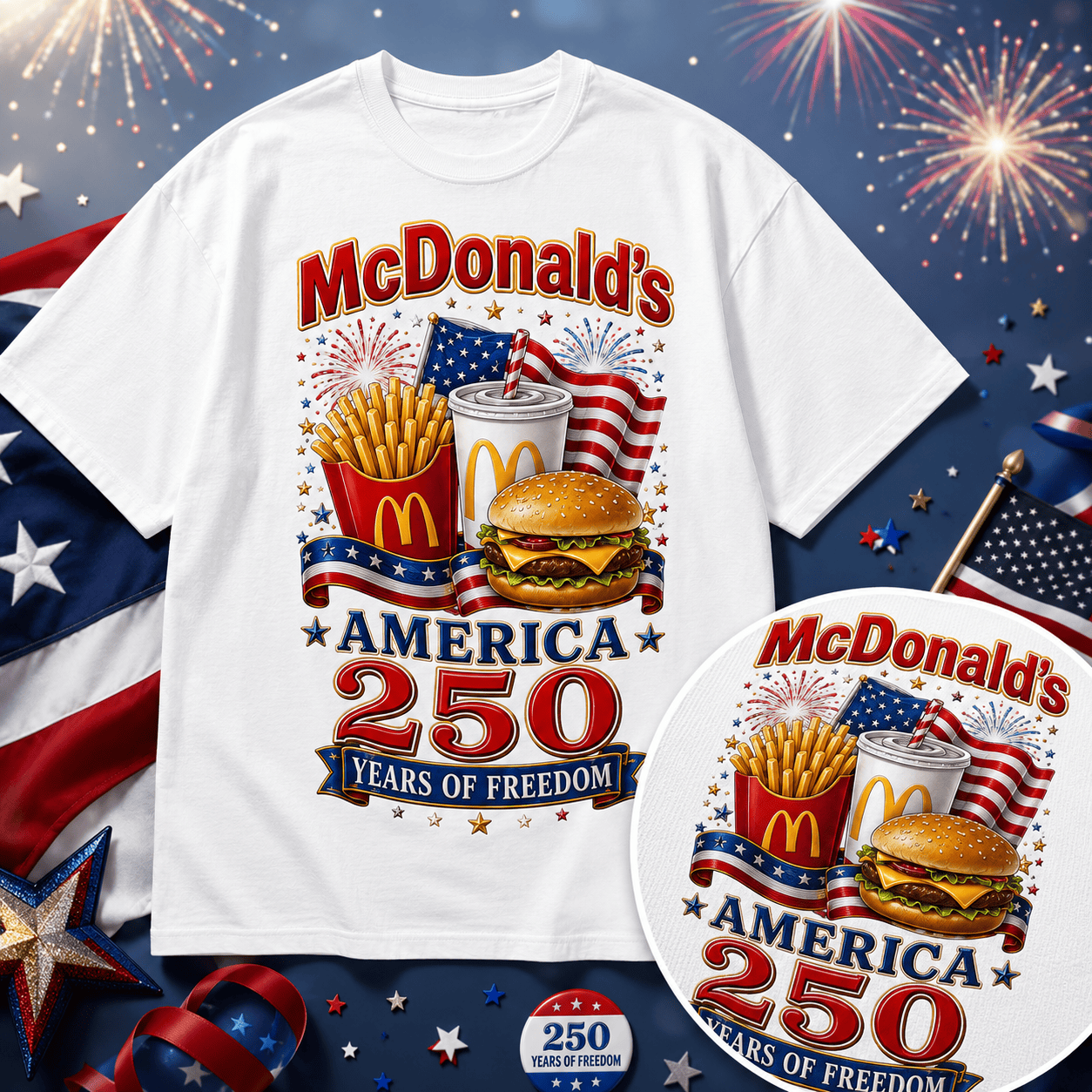 MDN America 250 3D All-Over Print T-Shirt NY - Image 2