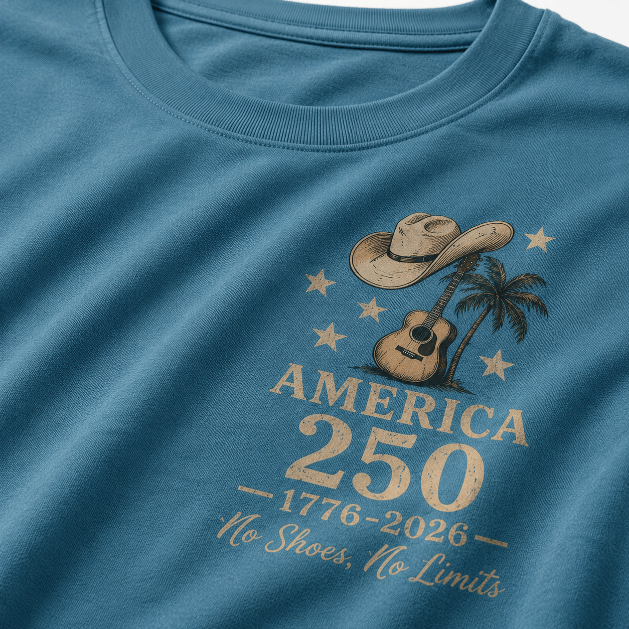 Kenny Chesney KNCN Founding 250 T-Shirt - All-Over Print, Polyester-Cotton Blend - Image 5