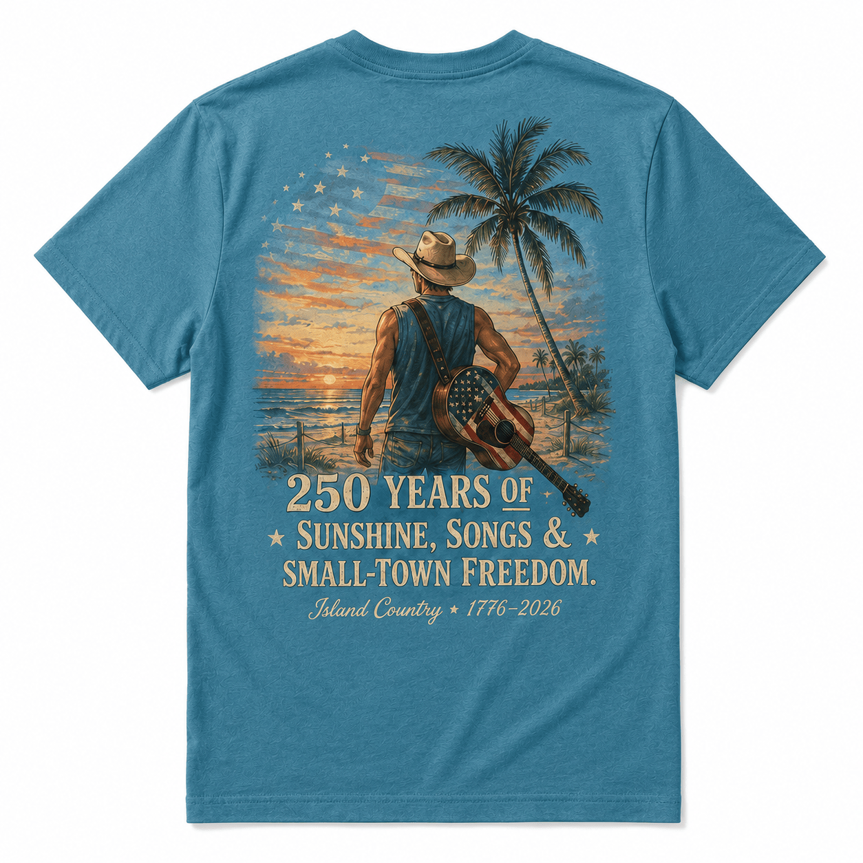 Kenny Chesney KNCN Founding 250 T-Shirt - All-Over Print, Polyester-Cotton Blend - Image 4