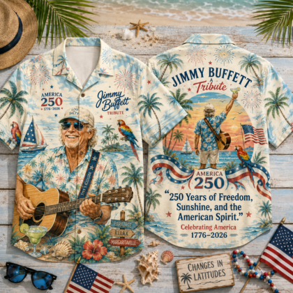 Jimmy Buffett JBT Founding 250 Hawaiian Shirt - Polyester Spandex