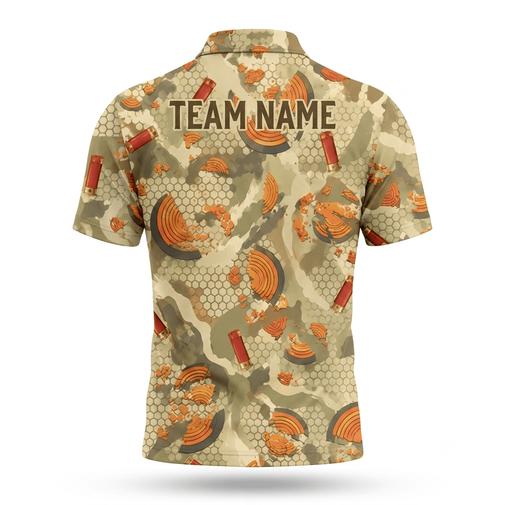 Clay Shooting Camouflage Polo Shirt for Men and Women - Image 3