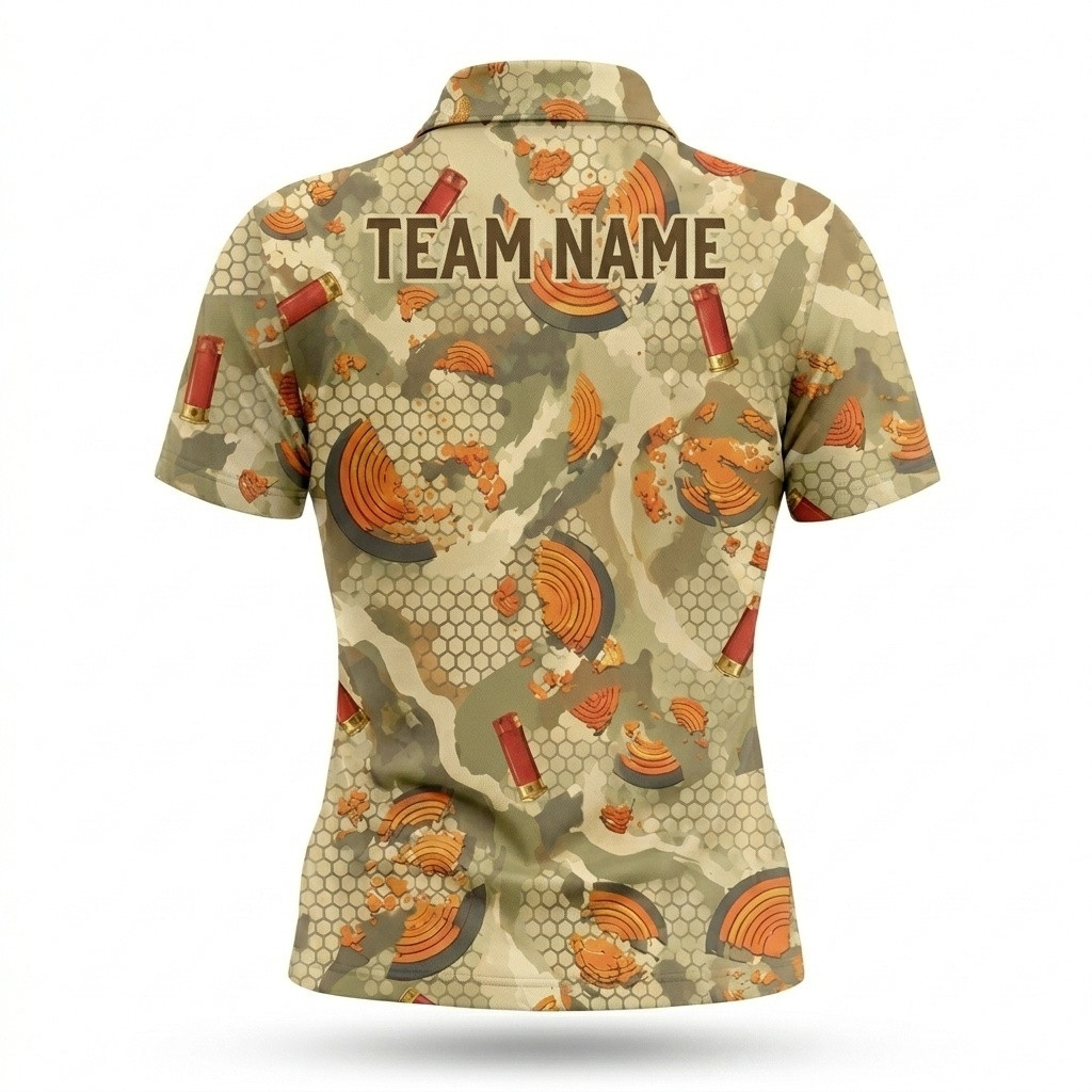 Clay Shooting Camouflage Polo Shirt for Men and Women - Image 8
