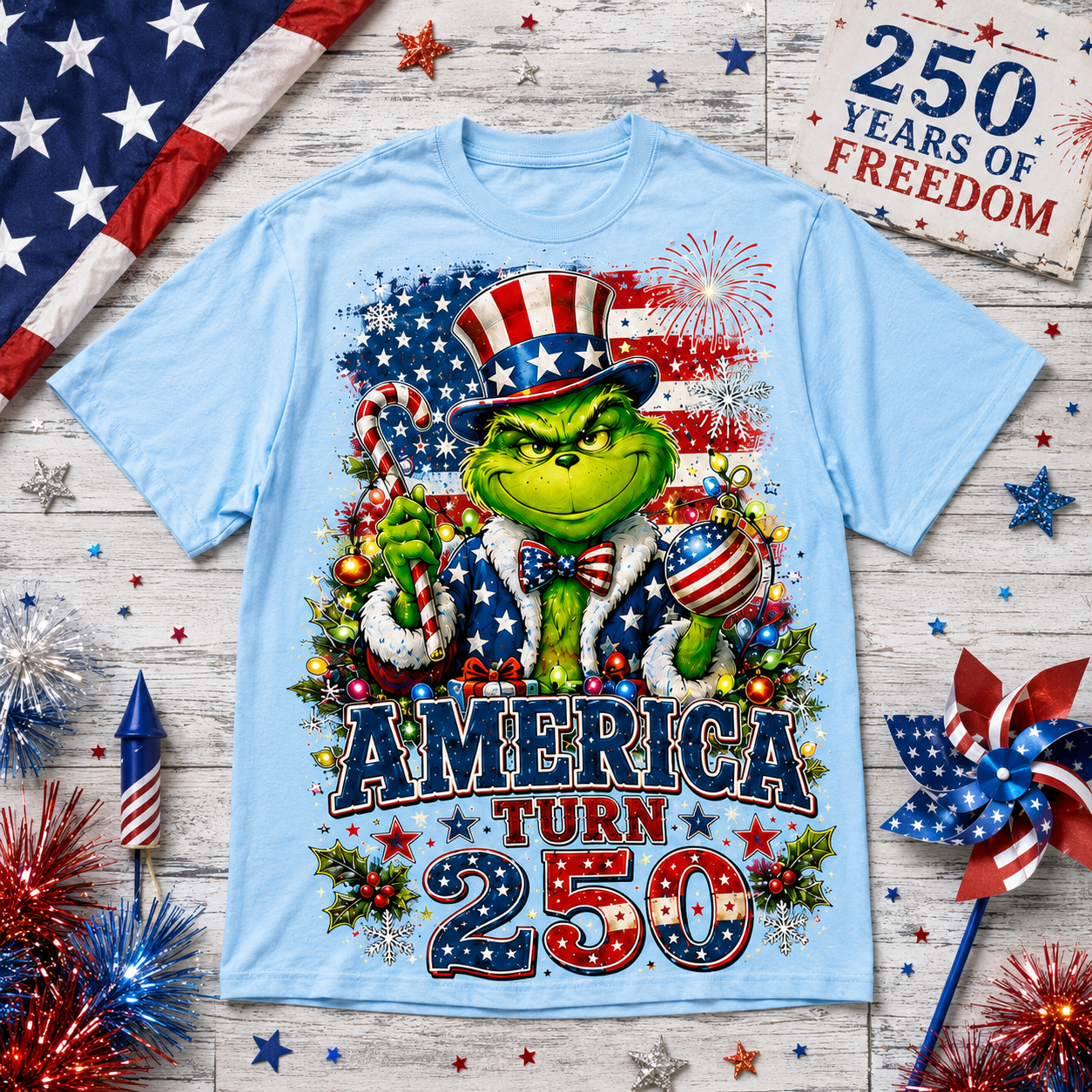 TGR America 250 3D Shirt NY - All-Over Print T-Shirt - Image 2