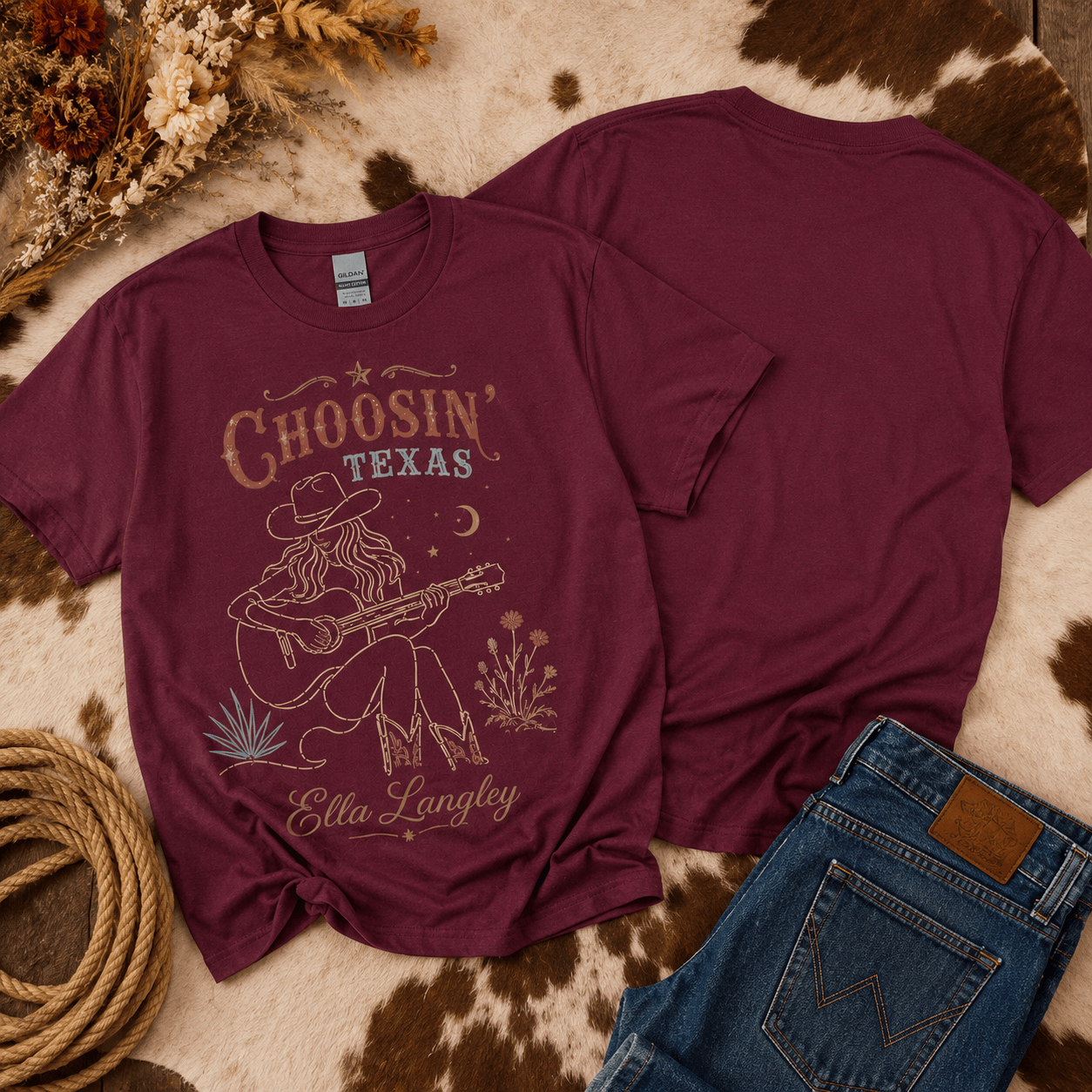 Premium EL Choosin' Texas 2D T-Shirt - Image 3