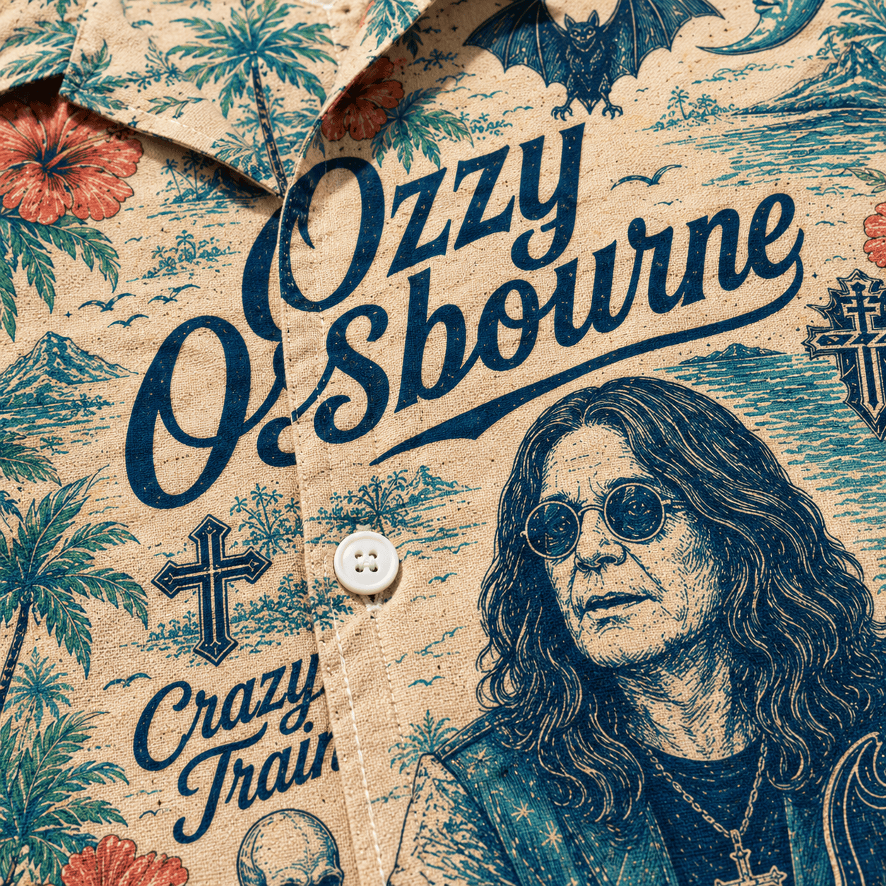 Ozzy Osbourne Tropical Summer Vibes Hawaiian Shirt - Polyester Spandex - Image 5