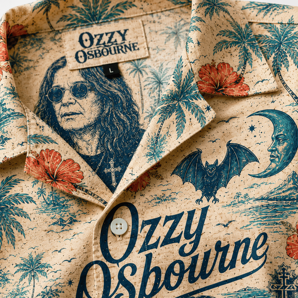 Ozzy Osbourne Tropical Summer Vibes Hawaiian Shirt - Polyester Spandex - Image 2
