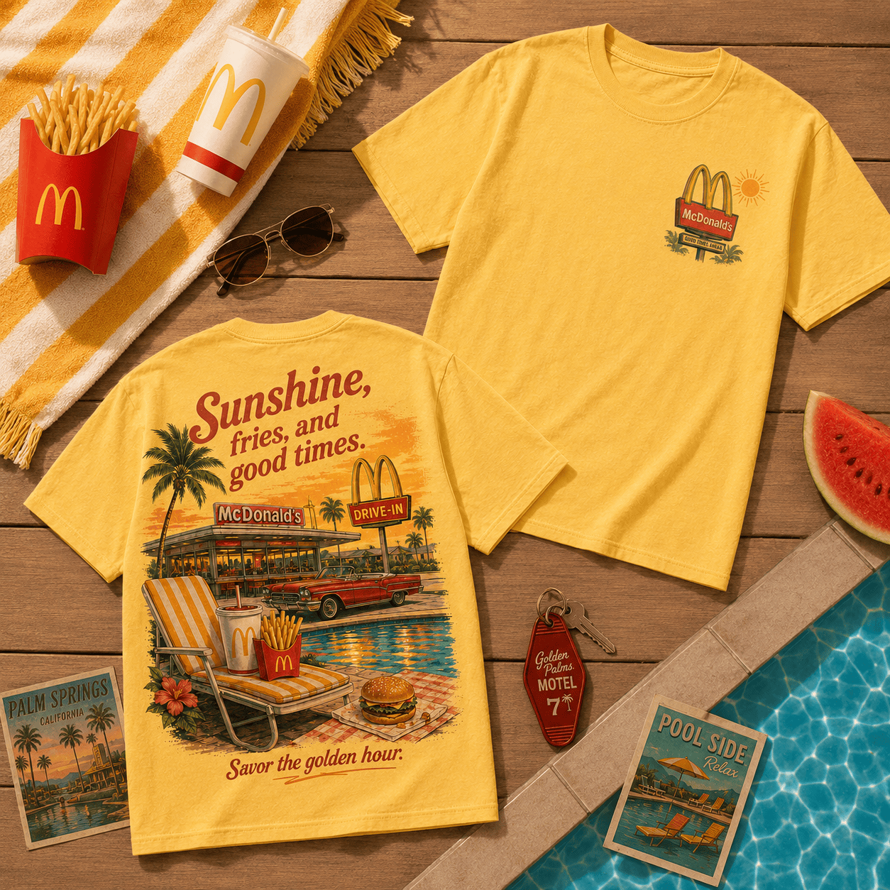 MDN Golden Days 3D All-Over Print T-Shirt NTH1