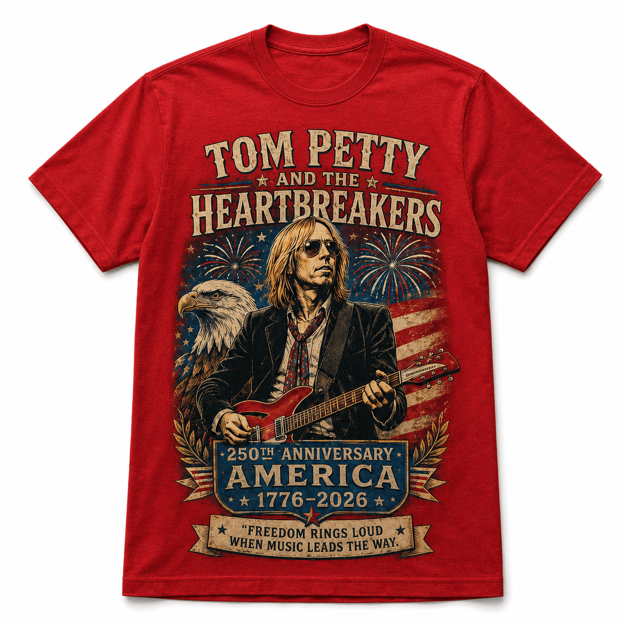 TPT America 250 3D Shirt - All-Over Print Polyester Cotton Blend T-Shirt - Image 2