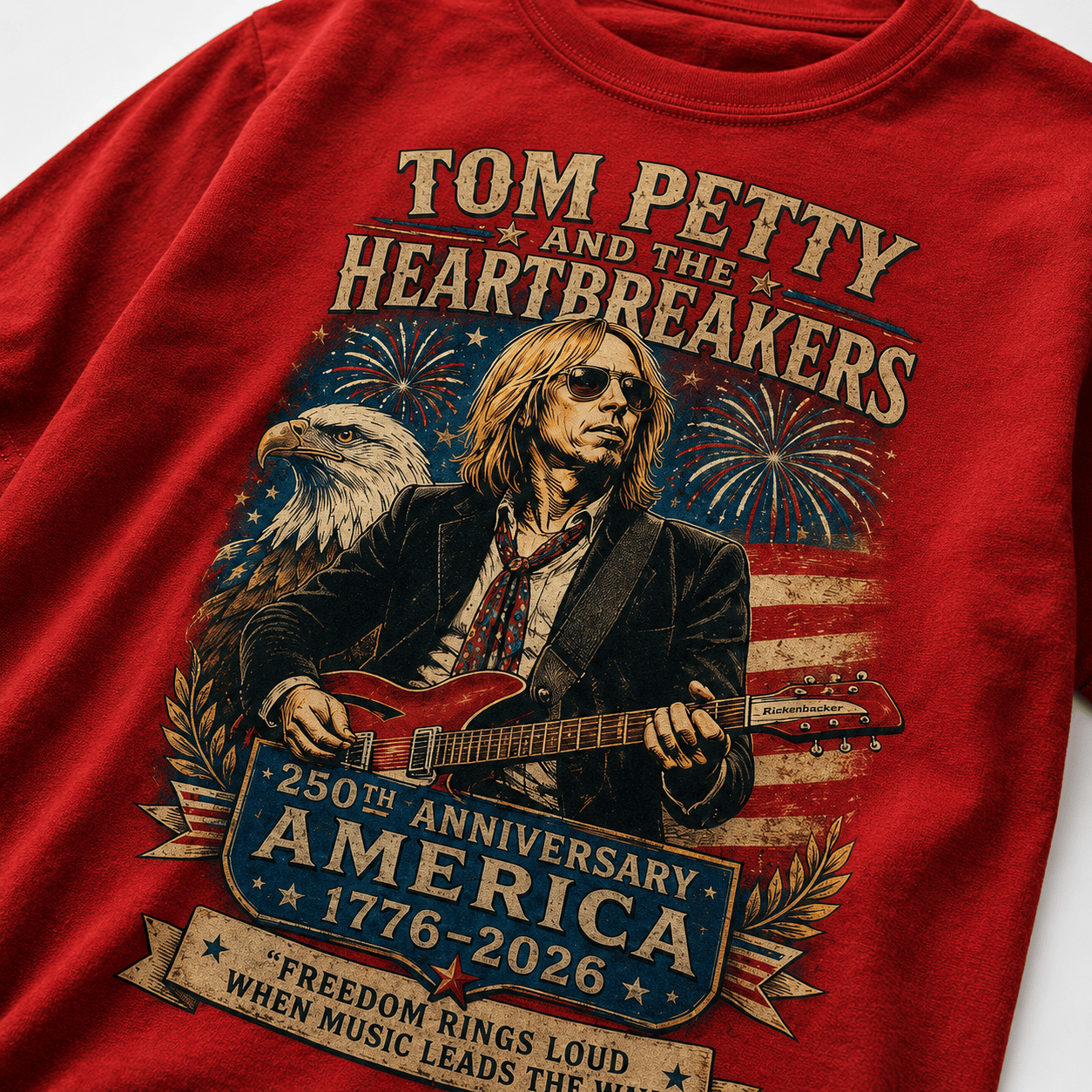 TPT America 250 3D Shirt - All-Over Print Polyester Cotton Blend T-Shirt - Image 4