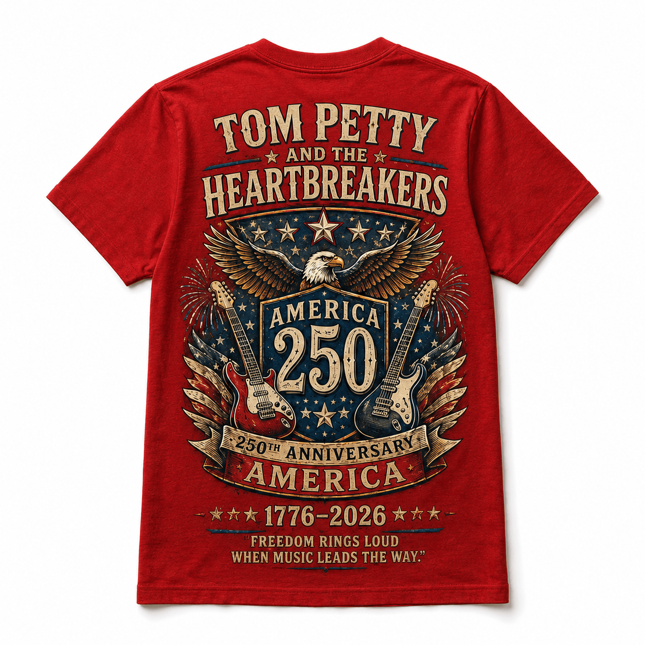TPT America 250 3D Shirt - All-Over Print Polyester Cotton Blend T-Shirt - Image 3