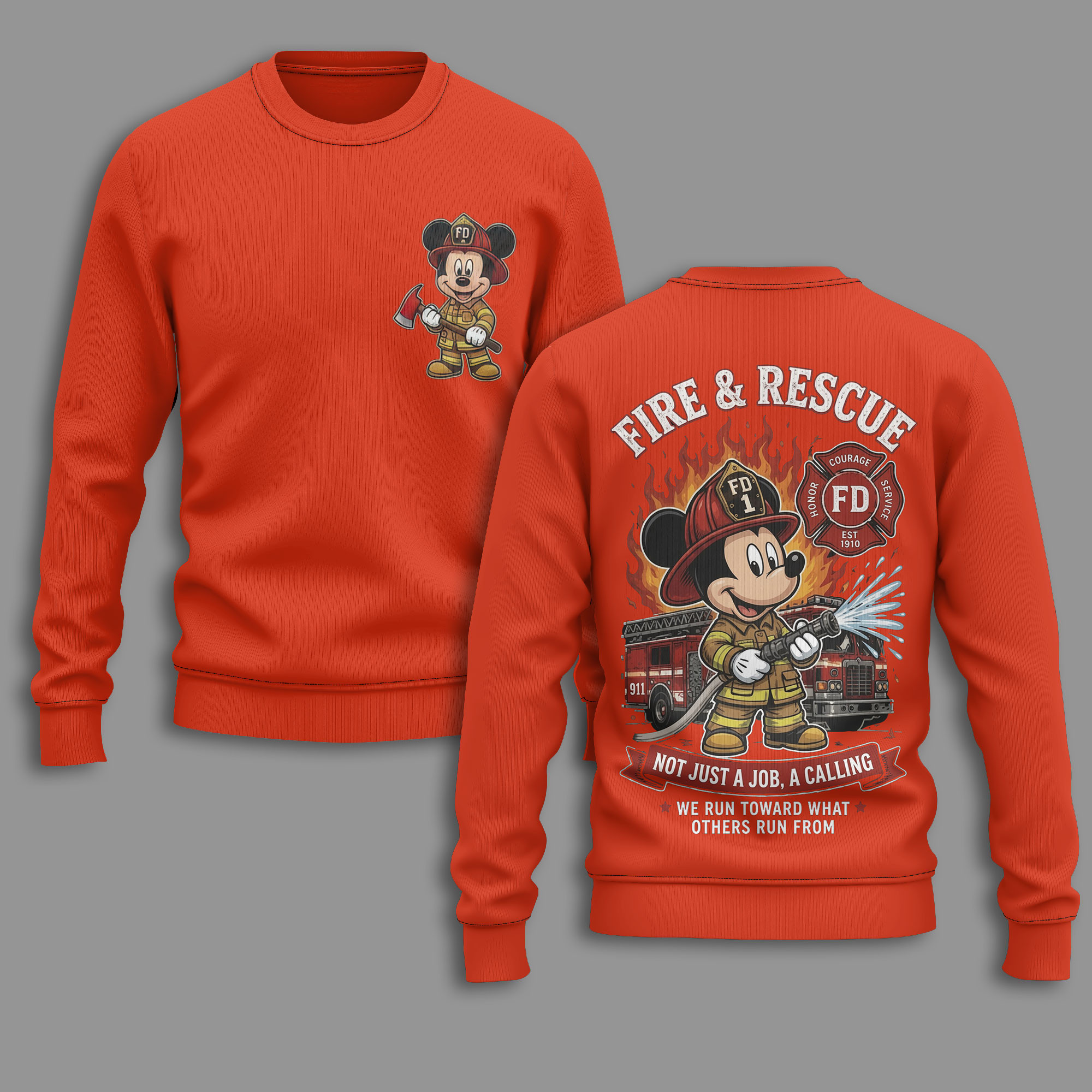 Mickey Mouse All-Over Print T-Shirt - 80% Polyester 20% Cotton - Image 12