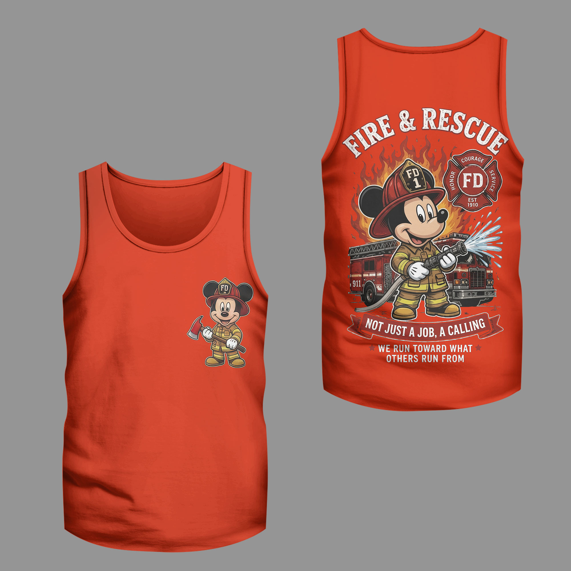 Mickey Mouse All-Over Print T-Shirt - 80% Polyester 20% Cotton - Image 10